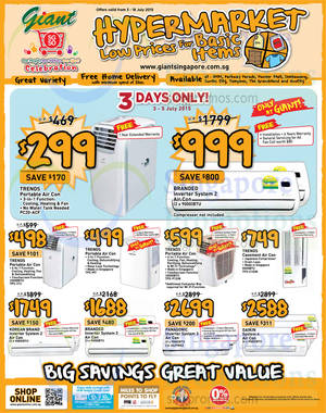 Featured image for Giant Hypermarket Cooling Appliances Offers 3 – 16 Jul 2015