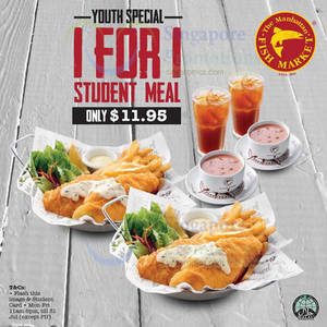 Featured image for (EXPIRED) Manhattan Fish Market 1 for 1 Student Deal (11am to 5pm Weekdays) 7 – 31 Jul 2015