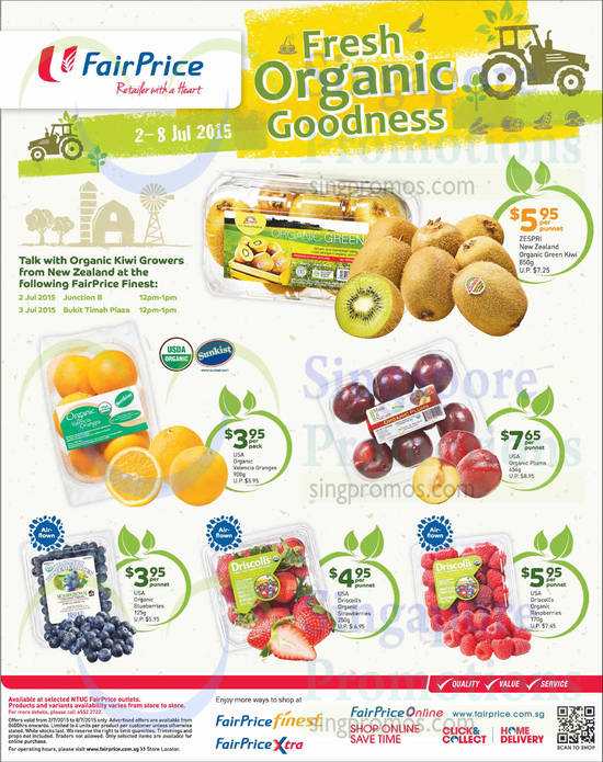 Organic Goodness Kiwi, Oranges, Plums, Blueberries, Strawberries, Raspberries