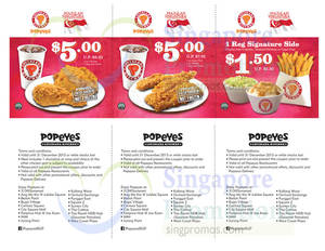 Featured image for Popeyes $5 Meals & $1.50 Side Coupons 24 Jul – 31 Dec 2015