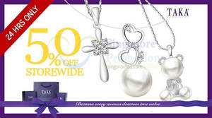 Featured image for (EXPIRED) Taka Jewellery 50% Off Storewide 1-Day Promo 20 Jul 2015