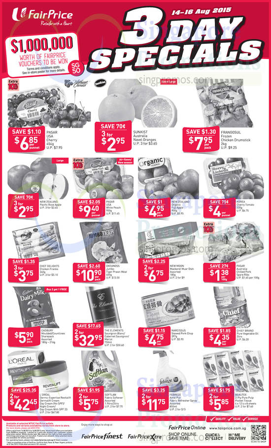 3 Day Specials, Fruits, Frozen Items, Groceries