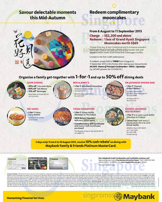 6 Aug 1 for 1 n Up to 50 Percent off Dining Deals