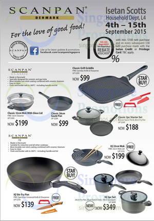 Featured image for (EXPIRED) Scanpan Cookware Offers @ Isetan Scotts 4 – 15 Sep 2015