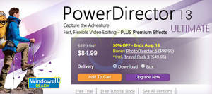 Featured image for CyberLink 50% OFF PowerDirector 13 Video Editing Tools Software 14 – 18 Aug 2015