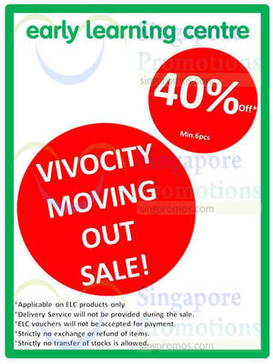 Featured image for (EXPIRED) Early Learning Centre Moving Out Sale @ Vivocity 14 Aug 2015