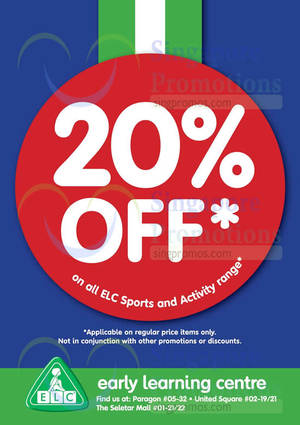 Featured image for (EXPIRED) Early Learning Centre 20% Off Sports & Activity Range 18 – 23 Aug 2015