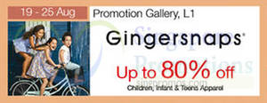 Featured image for (EXPIRED) Gingersnaps Promotion @ Nex 20 – 25 Aug 2015