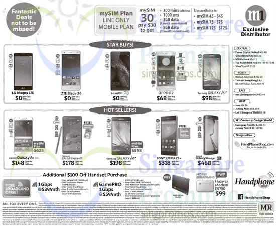 Handphone Shop LG Magna, ZTE Blade S6, Huawei P8, Oppo R7, Samsung Galaxy A3,