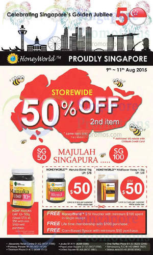 Featured image for (EXPIRED) Honeyworld 50% Off Second Item 9 – 11 Aug 2015