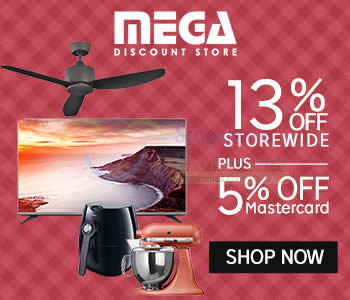 Featured image for Mega Discount Store 18% OFF (NO Min Spend) 1-Day Coupon Code 29 Sep 2015