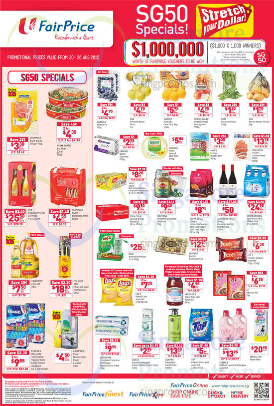 SG50 Specials Snacks, Fruits, Wines, Groceries, Household Items