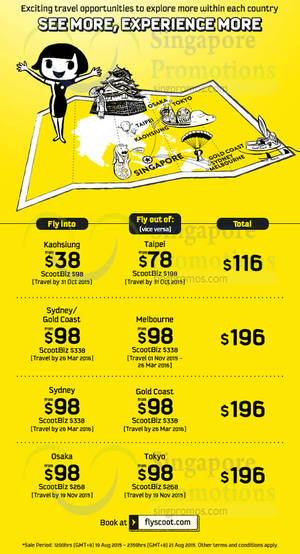 Featured image for (EXPIRED) Scoot Multi-City fr $38 3-Day Promo Fares 19 – 21 Aug 2015