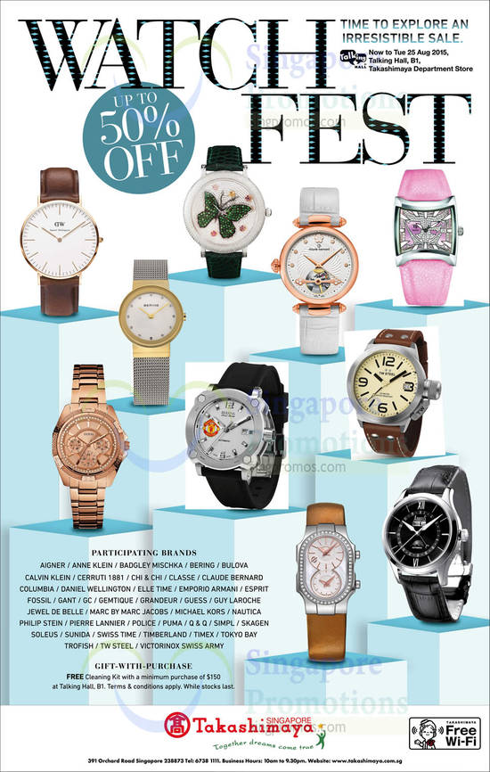 Takashimaya Watch Fest 13 Aug 2015