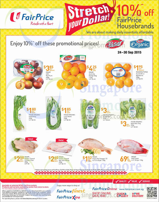 10 Percent Off Housebrand Products Pasar, Pasar Organic Fruits, Vegetables, Seafood, Chicken