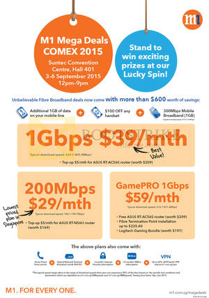 Featured image for (EXPIRED) M1 COMEX Home Broadband, Mobile & Other Offers 3 – 6 Sep 2015