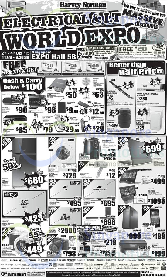 2 Oct Cash n Carry Below 100 Dollar, Better than Half Price Deals, TVs, Digital Cameras, Notebooks, Washer, Fridge, Printer