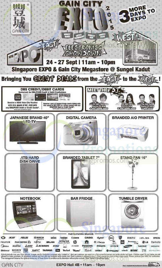 21 Sep Meet DJs, DBS Card Promotions, Home Appliances, Participating Brands