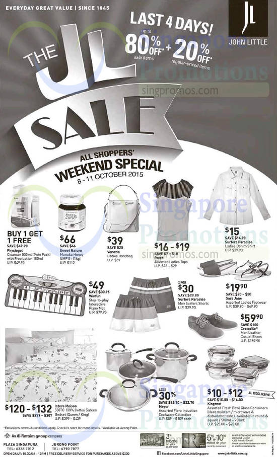 8 Oct All Shoppers Weekend Specials Apparels, Supplements, Cookware, Shoe, Bedsheet Set