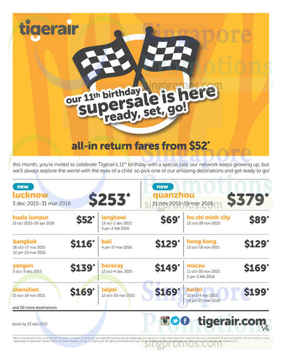 8 Sep Tigerair Fare Offers