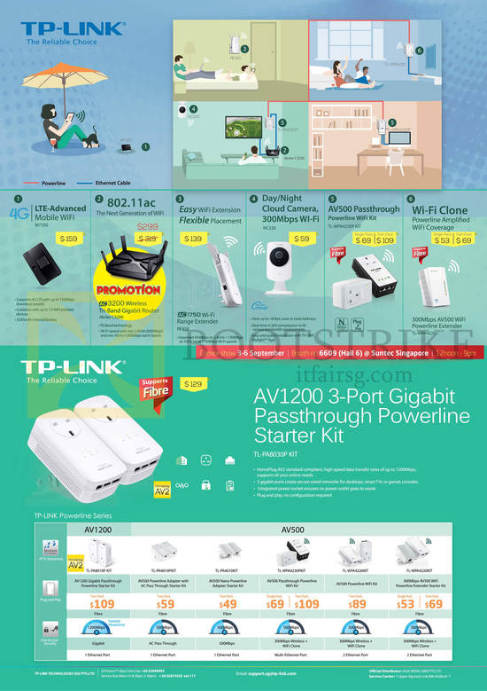 Asia Radio TP-Link Networking Cloud Cameras, IPCam, Routers, Powerlines, AV1200, AV500, Wi-fi Clone, 802.11ac, Cloud Camera