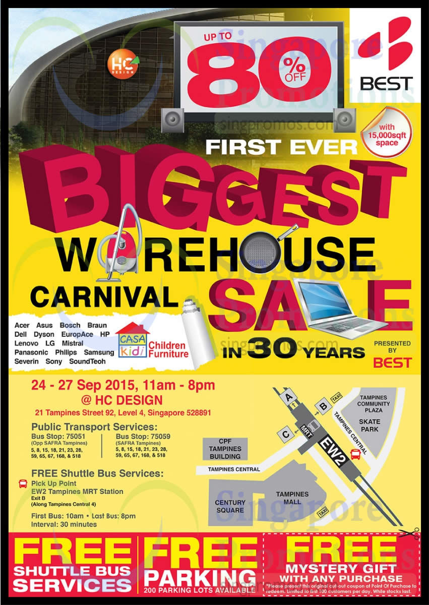 Featured image for Best Denki Warehouse Carnival Sale 24 - 27 Sep 2015