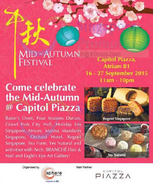 Featured image for Capitol Piazza Mid-Autumn Mooncake Fair 19 – 27 Sep 2015