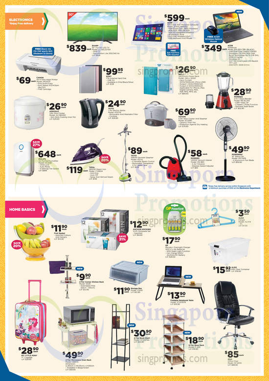 Electronics, Household Products, TV, Notebook, AIO Desktop PC, Printer, Vacuum Cleaner, Sharp, Canon, Sony, IWILL, Acer, Tefal, Philips