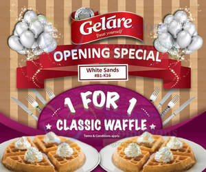 Featured image for (EXPIRED) Gelare 1-for-1 Regular Classic Waffles @ White Sands 6 – 11 Dec 2015