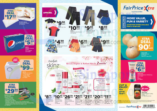 Groceries, Skincare Products, Apparel, Household Products, Car Vacuum, Air Purifier, Beverages, Eversoft Skinz UV White, Taiyo