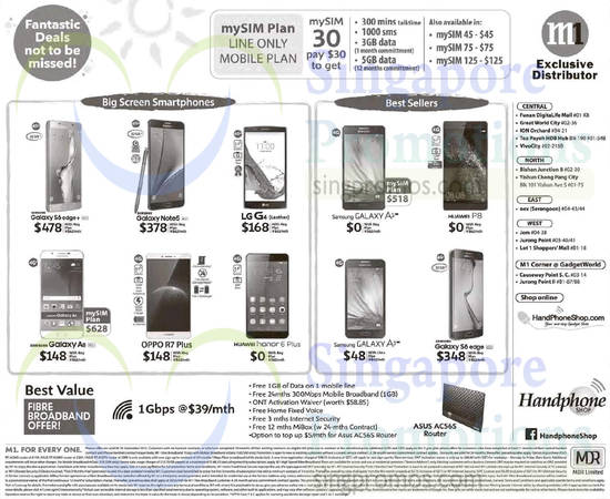 Handphone Shop Samsung Galaxy S6 Edge, Edge Plus, Note 5, A8, A3, A5, LG G4, Oppo R7 Plus, Huawei P8