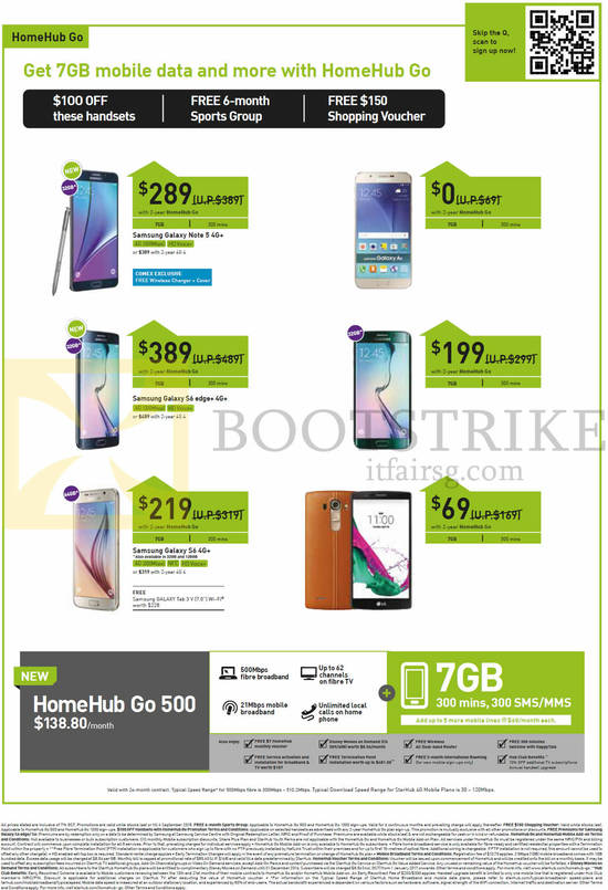 HomeHub Go, Samsung Galaxy Note 5, S6 edge, S6 4G, HomeHub Go 500