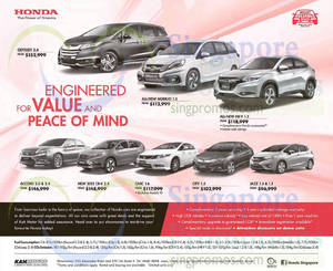 Featured image for Honda Odyssey, Mobilio, HR-V, Accord, 2015 CR-V, Civic, City & Jazz Offers 26 Sep 2015