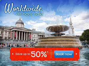 Featured image for (EXPIRED) Hotels.com Up To 50% Off 48hr Worldwide Sale 2 – 3 Sep 2015