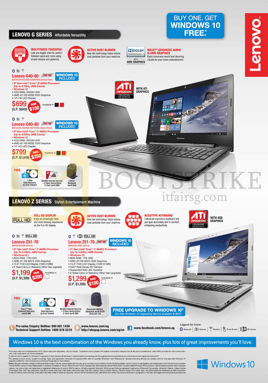 Lenovo Notebooks G40-80 80E400K9SB, 80E400MRSB, 80E400K4SB, 80E400TRSB, Z51-70 80K60053SB, 80K600U4SB