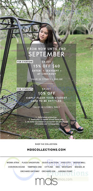 Featured image for (EXPIRED) MDS Collections Spend $60 & Get 15% Off Storewide 2 – 30 Sep 2015