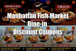Featured image for (EXPIRED) Manhattan Fish Market Dine-in Discount Coupons 25 Sep – 15 Nov 2015