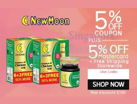 Featured image for New Moon 10% OFF Abalones, Bird's Nest, Essence of Chicken & More (NO Min Spend) 1-Day Coupon Code 6 Oct 2015
