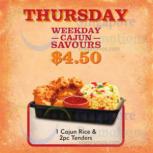 Featured image for (EXPIRED) Popeyes $4.50 1 Cajun Rice & 2pc Tenders (Thursdays) From 3 Sep 2015