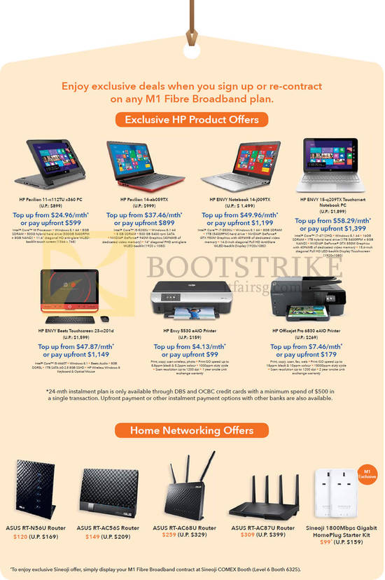 PwP Home Networking, ASUS RT-N56U Router, RT-AC56S, RT-AC68U, RT-AC87U, Sineoji, HP Pavilion 11-n112TU x360 Desktop PC, 14-ab059TX, ENVY Notebook 23-n201d, Printer