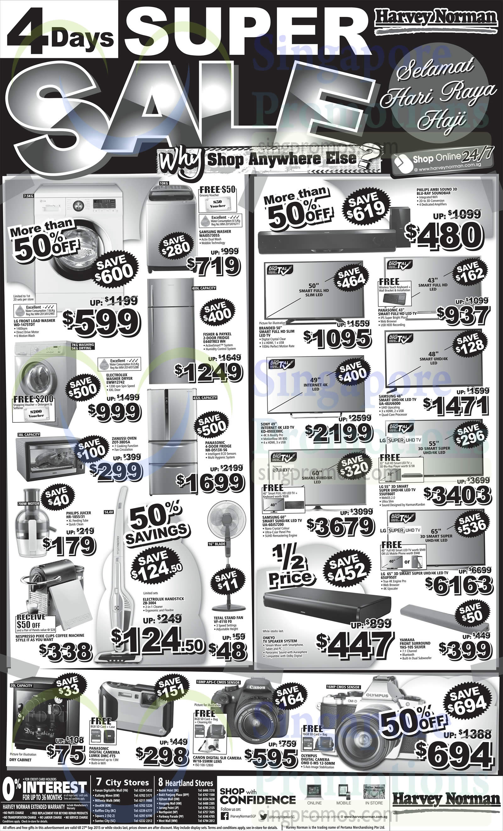 Featured image for Harvey Norman 4-Days Super Sale Offers 24 - 27 Sep 2015