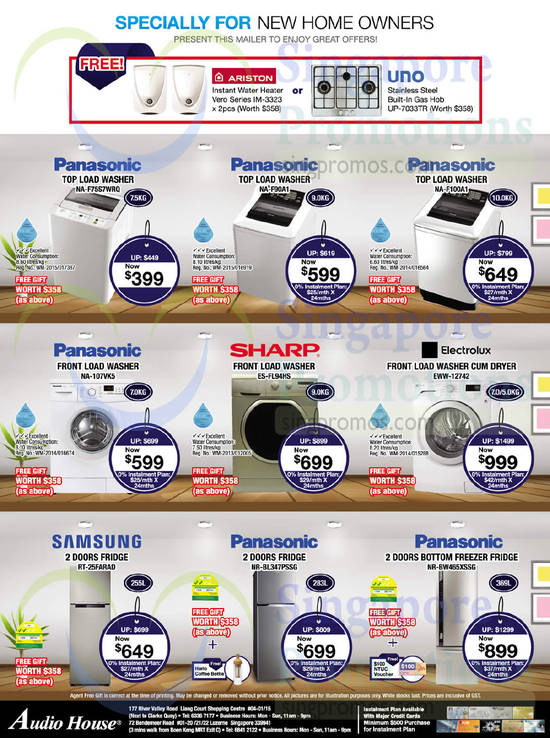 Washers, Fridges, Panasonic, Sharp, Samsung, Electrolux, NA-F75S7WRQ, NA-F90A1, NA-F100A1, NA-107VK5, ES-FL94HS, EWW-12742