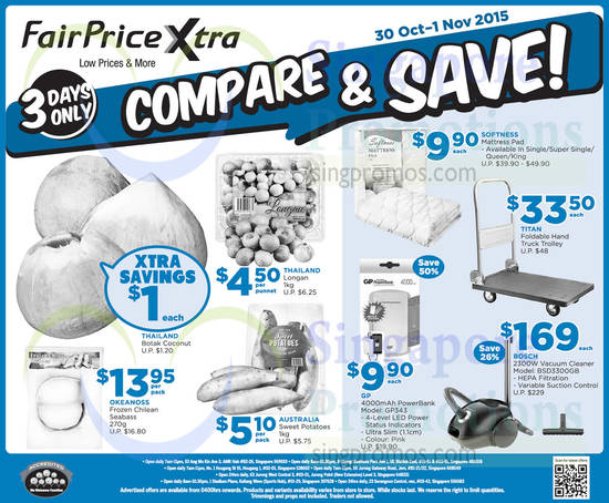 30 Oct 3 Day Compare n Save