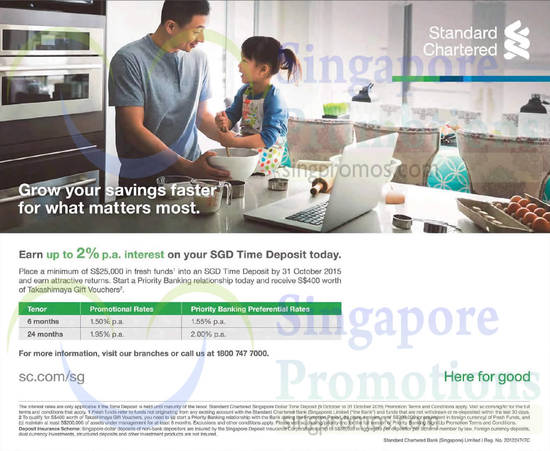 9 Oct 2 Percent Interest on SGD Time Deposit