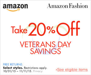 Featured image for (EXPIRED) Amazon.com 20% OFF Fashion Items (NO Min Spend) Coupon Code 31 Oct – 12 Nov 2015