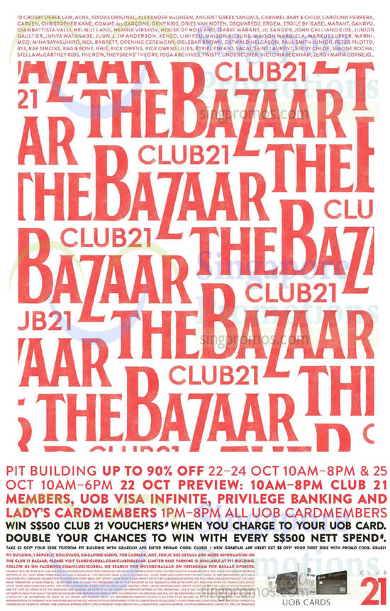 Club 21 Bazaar 19 Oct 2015