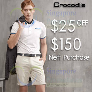 Featured image for (EXPIRED) Crocodile Spend $150 & Get $25 Off 9 – 31 Oct 2015