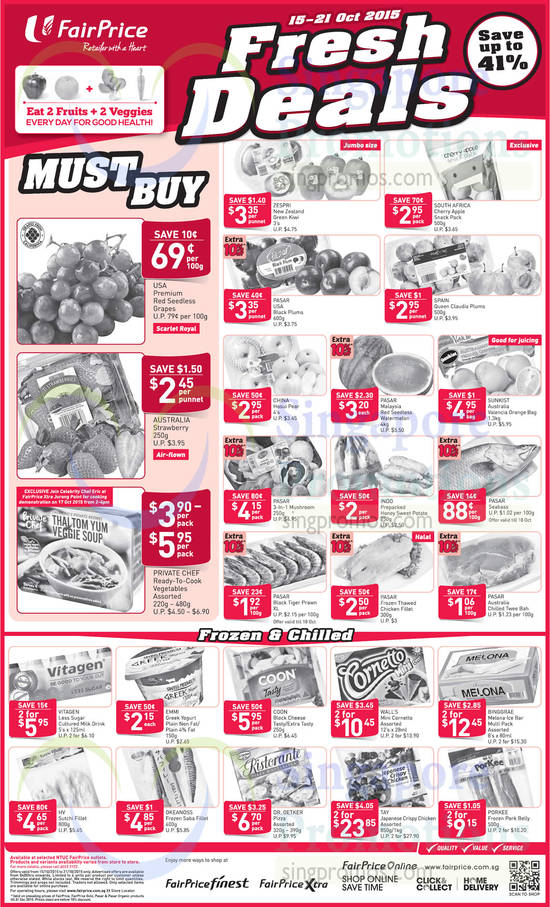 Fresh Deals Fruits, Seafood, Vegetables, Must Buy Items