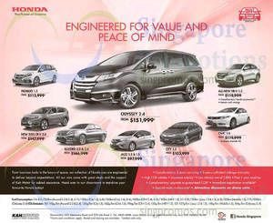 Featured image for Honda Odyssey, Mobilio, HR-V, Accord, 2015 CR-V, Civic, City & Jazz Offers 10 Oct 2015