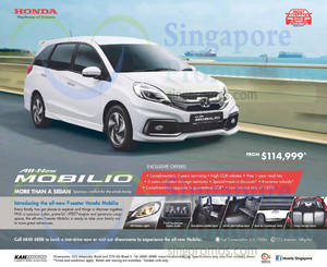 Featured image for Honda Mobilio Sedan Offer 3 Oct 2015